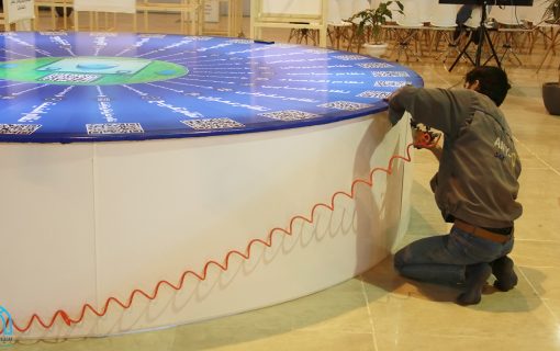 گزارش تصویری از آماده سازی نمایشگاه «مسجد جامعه پرداز»