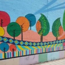 نقاشی دیوارهای مدارس با همکاری بچه های مسجد