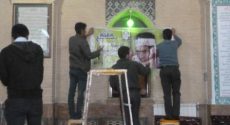 نوجوانان بسیجی‌ مسجد برای هفته دفاع مقدس سنگ تمام گذاشتند